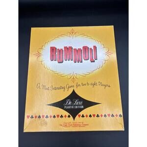 Rummoli Game Vintage 1940 Plasticized  Playsheet Copp Clark Games For Card Game